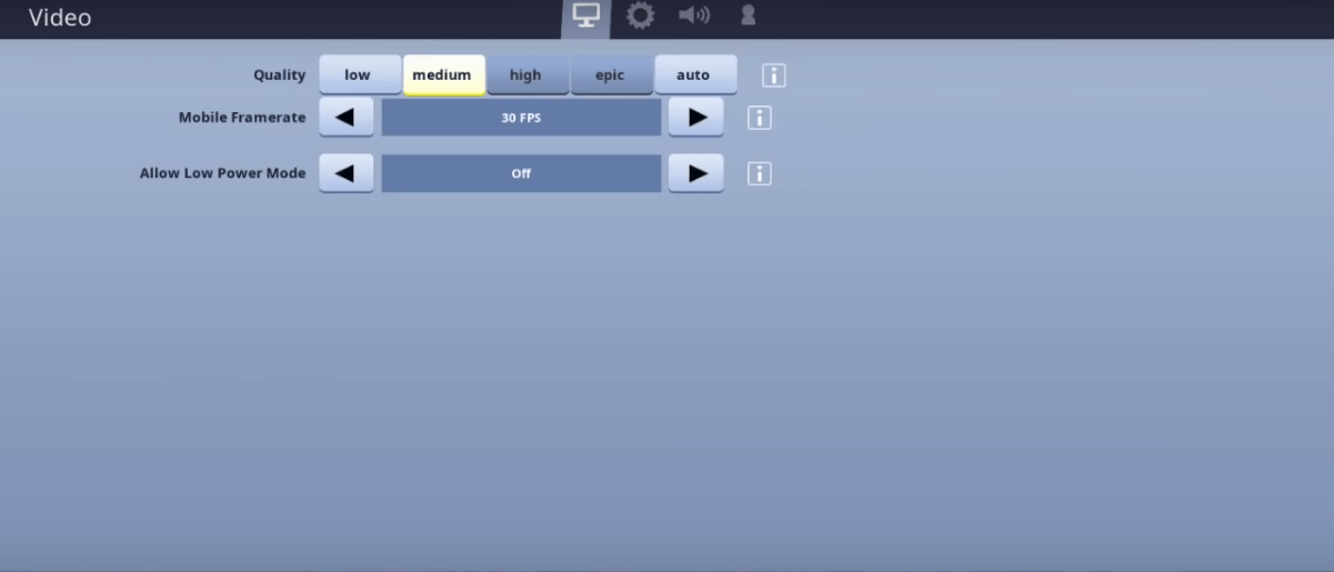 Fortnite On Android First Impressions And Gameplay Updato - as you can see in the image above the framerate is capped at 30 fps if you feel that even 30 fps is too much for your device and chances are that